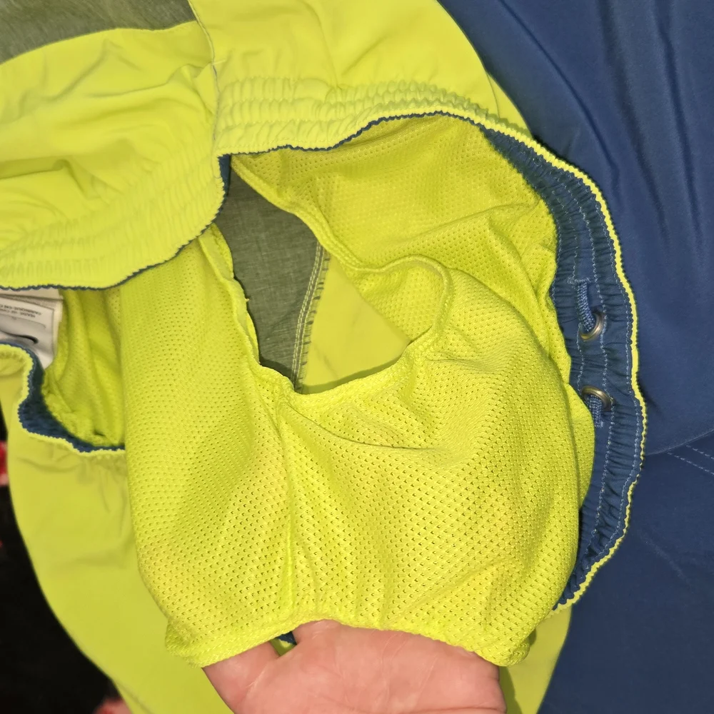 Nike Men's Colorblock Shorts - Blue, Green, Yellow